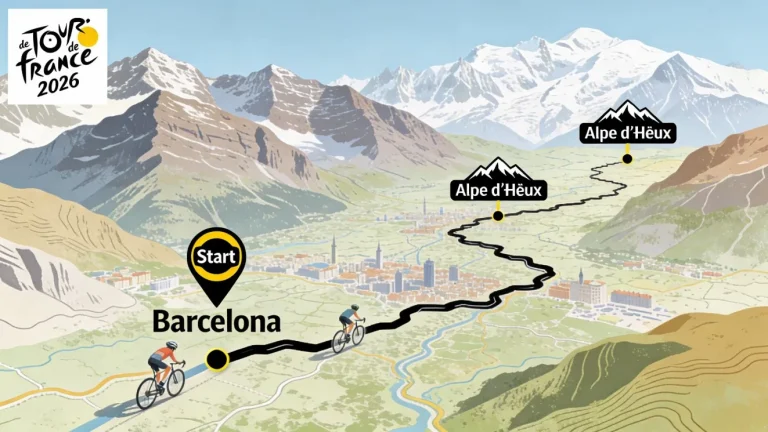 Представлен маршрут Тур де Франс-2026: старт в Барселоне и двойной подъём Альп д’Юэз — разбор ключевых моментов